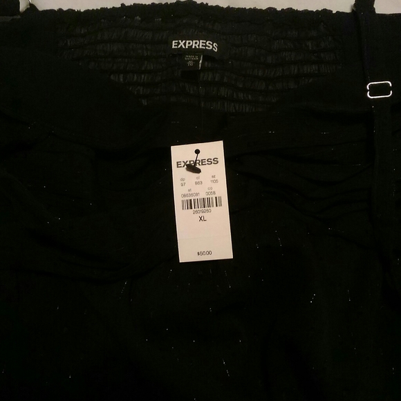 Metallic Clip Dot Twist Front Babydoll Cami - Picture 3 of 3